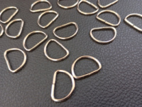 Полукольца соединительные. Размер -16 мм. Цвет - серебро.