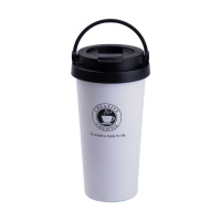 Термочашка Creative Cafe Style 500 мл з ручкою, білий