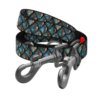 Повідець-перестібка для собак WAUDOG Nylon, малюнок «Луска», М, Ш 20 мм, Дов 300 см