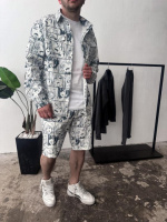 Білий чоловічий костюм | 54-014