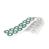 Изоляционная бумага в кольце для аккумуляторов 32700, высокая термостойкость, клеевая основа, Green ( 24шт в ленте, цена за ленту)