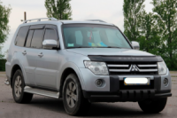 Передняя защита ST015-13 Black (нерж.) для Mitsubishi Pajero Wagon IV 2006-2021 гг