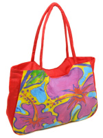 PODIUM Сумка Женская Пляжная текстиль Podium /1330 red