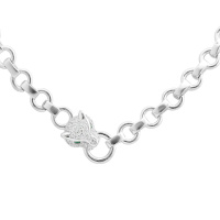 Серебряное колье CatalogSilver с фианитами, вес изделия 31,62 гр (60001910) 450500 размер