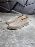 Лоферы мужские замшевые LORO PIANA Lux! Туфли мужские Лоферы бежевые! Натуральна ЗАМША!