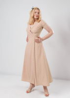 Літнє плаття в підлогу «Кайлі» оптом | Батал 52, Бежевий