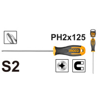 Викрутка хрестова S2 PH2×125 мм INGCO INDUSTRIAL