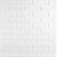 3D панель самоклеющаяся кирпич 700х770х5мм Белый Матовый (001-5M) SW-00000587