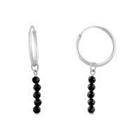 Серебряные серьги CatalogSilver с натуральным шпинелью (2102502)