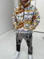 Теплий чоловічий анорак з мультяшний принтом | 48-43.7/427