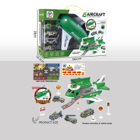 Літак-парковка ЗЕЛЕНИЙ, музичний чип, мелодії, наклейки.