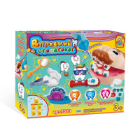 Гр Тісто для ліплення «Вправний стоматолог» 7310 (12/2) «4FUN Game Club», бормашина на батарейках