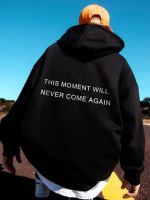 Трендове чоловіче чорне оверсайз худі зі стильним написом