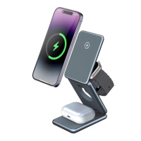 Бездротовий Зарядний Пристрій 3in1 Magnetic Wireless 15W