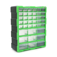 Ящик для хранения деталей 39 ячеек 46,8*38*16cм , ячейки 2х-типов 15,3*5,4*3,6см и 15,3*11,2*6см