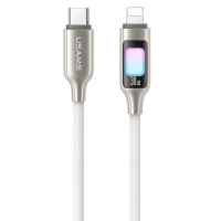Дата кабель Usams US-SJ749 With Colorful Light TC Ser. Type-C to Lightning 30W (1.2m)