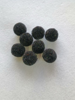 Помпон текстильный. Размер 2 см. Цвет - чёрный.