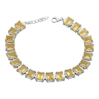 Серебряный браслет CatalogSilver с цитрином nano, вес изделия 15,88 гр (2190752) 1720 размер