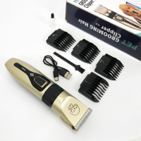 Машинка триммер для стрижки животных собак / котов на аккумуляторе с набором насадок Puppy