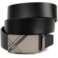 Ремінь чоловічий c затемненоб металевою пряжкою 720208 Чорний