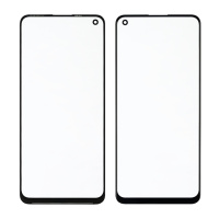 Стекло тачскрина с OCA плёнкой для Realme 8 чёрное с олеофобным покрытием, закалённое