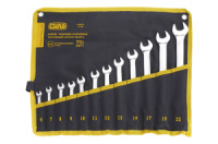 Набор ключей рожково-накидных Сила 6-22мм в чехле DIN3113 (12шт) (201936)