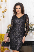 Коктейльна Сукня «Elegant Burgundy» 9213 Чорна