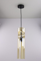 Люстра подвесная LOFT на 1 лампочку 25046 Черный 50-90х10х13 см.