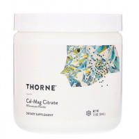 Кальций и Магний, Cal-Mag Citrate, Effervescent Powder, Thorne Research, 214 гр