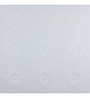 Самоклеющаяся декоративная 3D панель белая лилия 700x700x5.5 мм