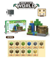 Магнітний Конструктор Майнкрафт Дерев'яний Затишний Дім Із Водоспадом 107 деталей.