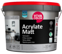 Зносостійка акрилатна фарба для стін Acrylate Matt 9л