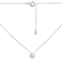 Серебряное колье CatalogSilver с фианитами, вес изделия 2,23 гр (2184393) 400450 размер