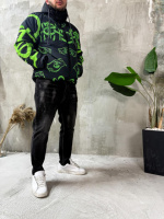 Куртка чоловіча з принтом зима капюшон