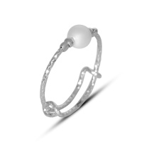 Серебряное кольцо CatalogSilver с натуральным жемчугом, вес изделия 0,71 гр (2160595) 16 размер