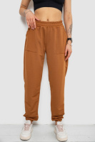 Спортивні штани жіночі, колір коричневий, 238R347-1