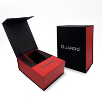 Подарункова коробка для годинника Guardo Червона-Чорна (1160-0121) фірмовий футляр
