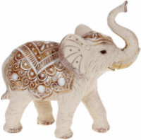 Декоративная статуэтка «Слон» 16.5х6.5х16.5см, полистоун, кремовый