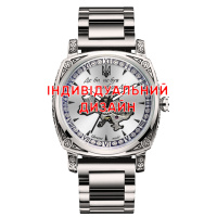 Чоловічий механічний годинник Awarder 021 Silver-White Steel з автопідзаводом та індивідуальним дизайном
