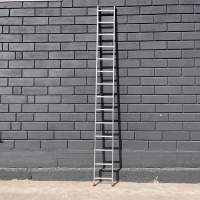 Алюминиевая односекционная приставная лестница ТЕХПРОМ на 14 ступеней (универсальная)