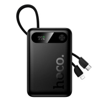 Зовнішній акумулятор HOCO J171 Edge 22.5W+PD20W fully compatible power bank with two cables (10000mAh) Black (6942007676977)