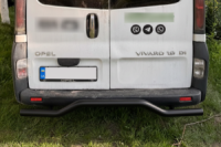 Задняя защита AK006 Черный (нерж. сталь) для Opel Vivaro 2001-2015 гг