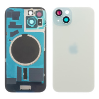 Заднее стекло корпуса для Apple iPhone 15 Plus Blue (синее) с рамкой и стеклом камеры