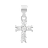 Серебряный крестик CatalogSilver с фианитами (2192978)