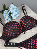 Комплект жіночий Victoria’s Secret Rhinestone Black kk063