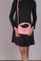 Miu Miu Wander Matelassé Nappa hobo pink