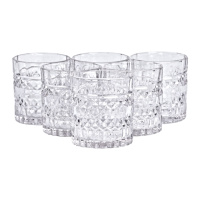 Стаканы стеклянные 220 мл набор стаканов 6 шт для напитков, лимонада, коктейлей HP-YH-34