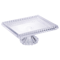 Тортовница прямоугольная на ножке 30×25×13 (см) стеклянная HP-19-147