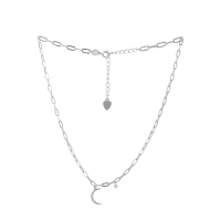 Серебряное колье CatalogSilver с фианитами, вес изделия 6,47 гр (2066743) 450500 размер