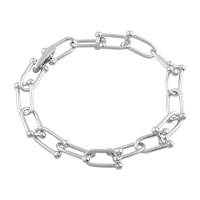 Серебряный браслет CatalogSilver с без камней, вес изделия 10,86 гр (2080084) 18 размер